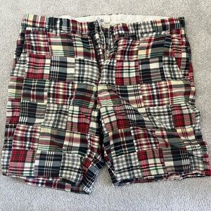 Jcrew madras shorts size 36